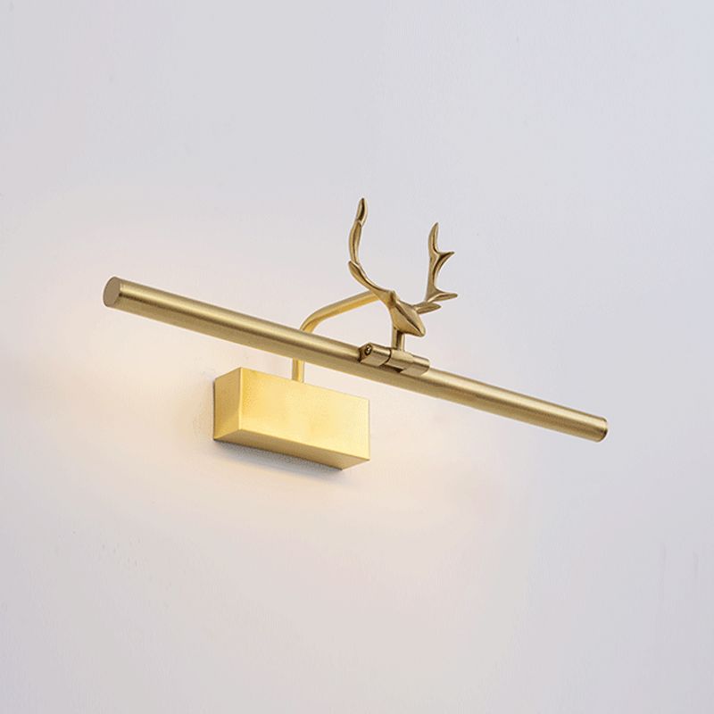 American Style Brass Vanity Light rechte LED Mirror Light met gewei voor badkamer