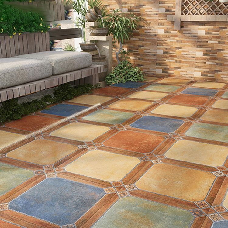 Square Mixed Material Singular Tile 24" x 24" for Outdoor Floor