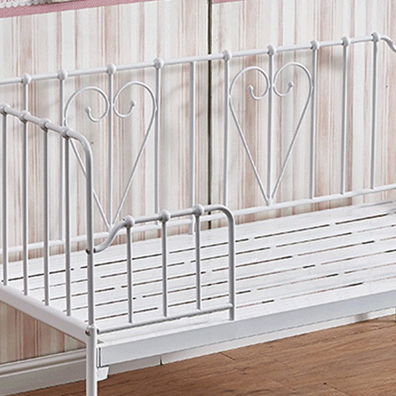 Contemporary Metal Headboard with Footboard Mattress Princess Bed