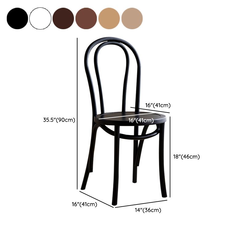 Contemporary Dining Room Solid Wood Open Back Dining Side Chair