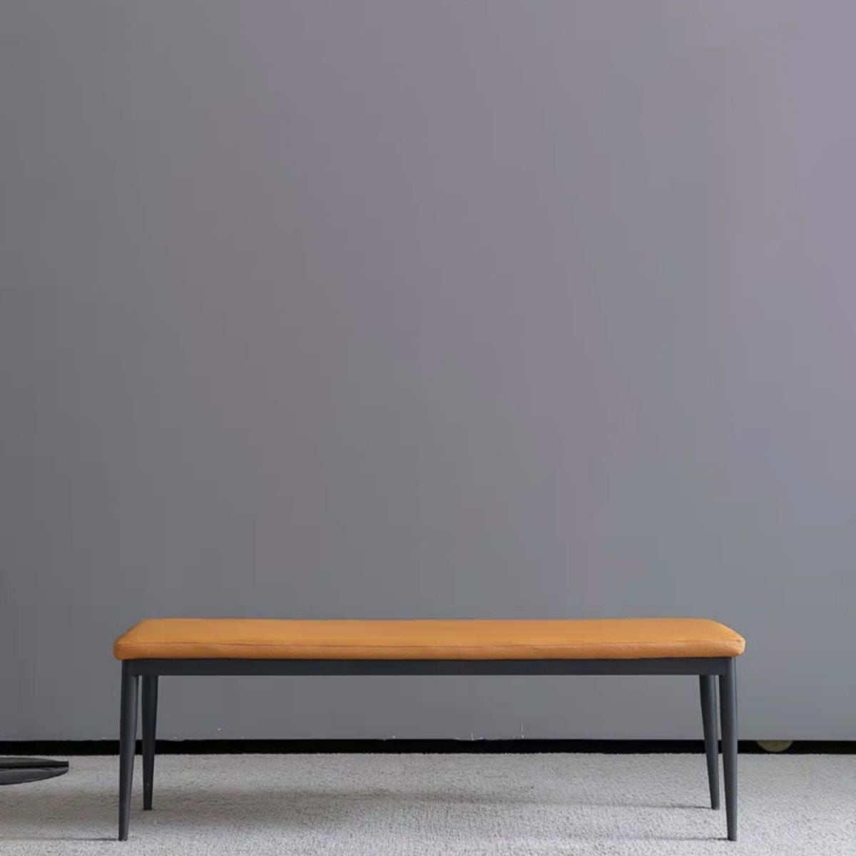 Modern Solid Color Seating Bench Upholstered Bench with Cushioned