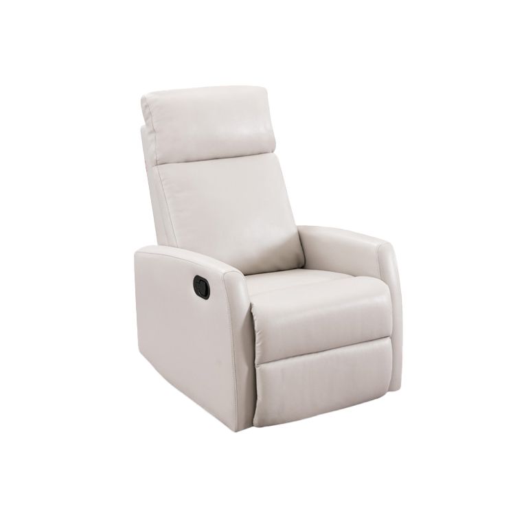 Solid Color Upholstered Standard Recliner Faux Leather Recliner Chair