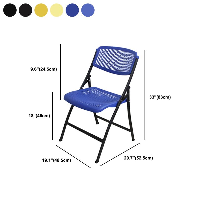 Armless Upholstered Conference Chair Plastic Low Back Conference Chair