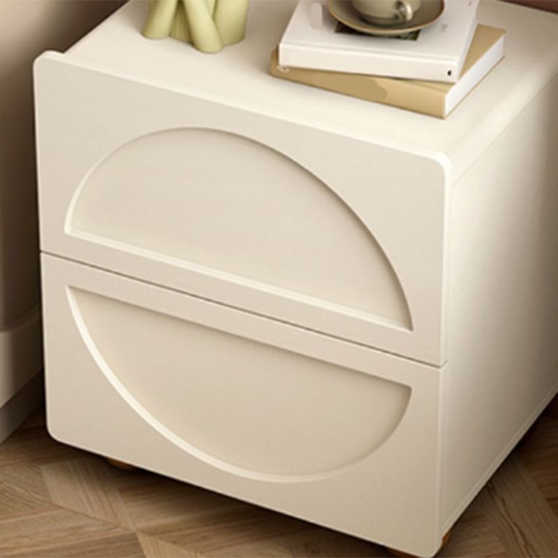 with Drawers Nursery Nightstand White Manufactured Wood Flat Top Neutral