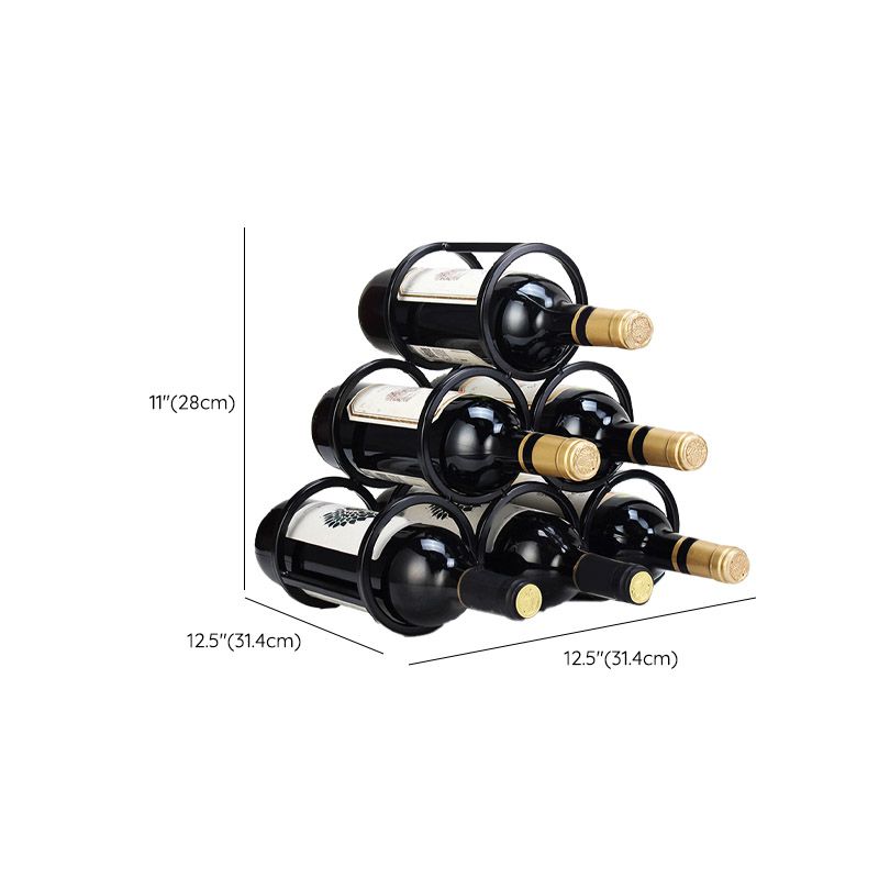 Glam Style Tabletop Wine Rack Metal Wine Bottle Rack for Kitchen