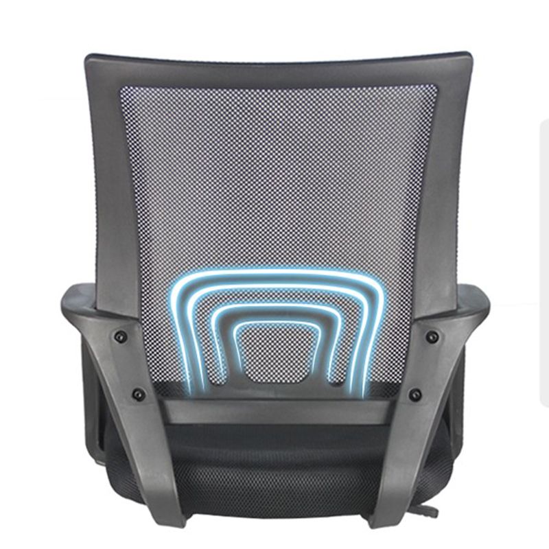 No Wheels Fixed Arms Desk Chair Breathable AirGrid Back Chair