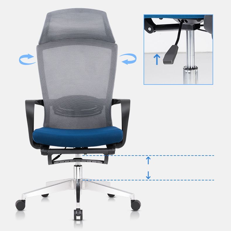 Modern Pillow Included Chair with Wheels High-Back Mesh Desk Chair