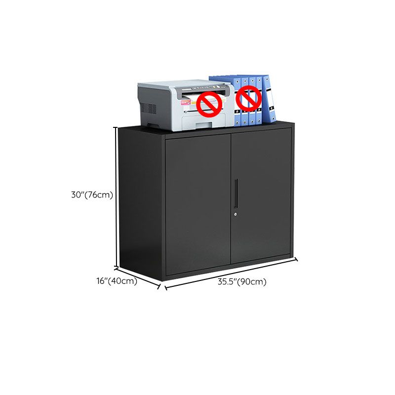 Contemporary File Cabinet Steel Frame Key Lock File Cabinet with Shelves for Office