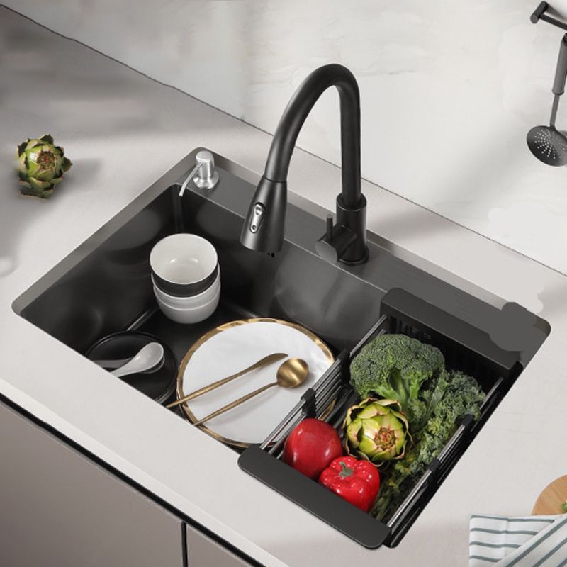 Contemporary Kitchen Sink Stainless Steel Colorfast Drop-In Kitchen Sink