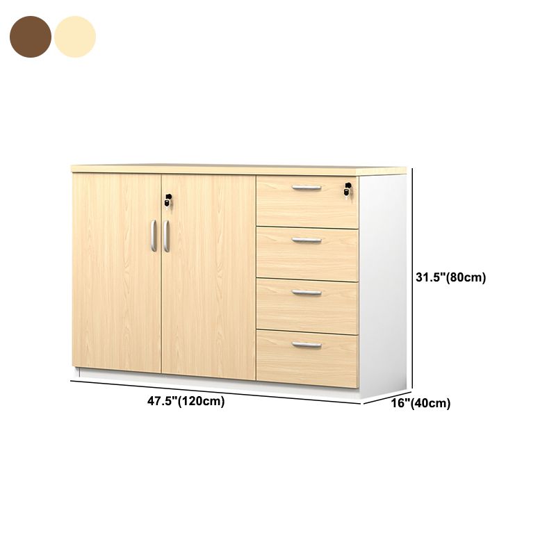 Modern Wood Cabinet Locking Drawers and Storage Lateral File Cabinet