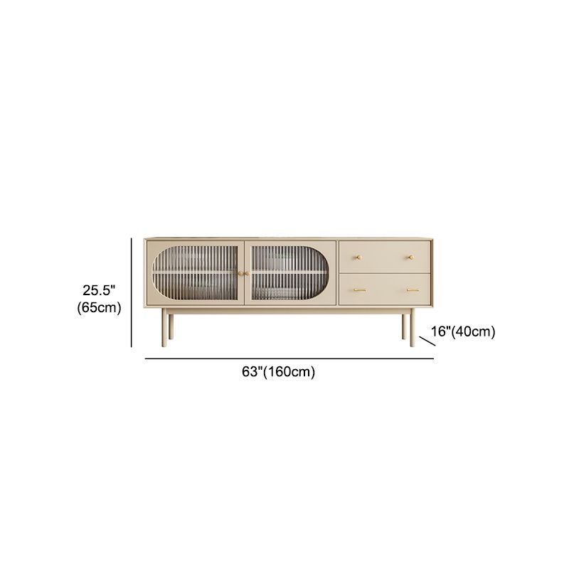 Rattan Living Room Sideboard Cabinet Modern Credenza with Storage and Drawer