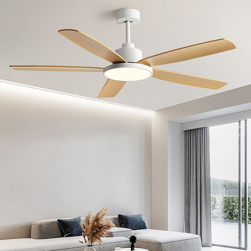 Simple LED Ceiling Fan Lamp 5-Blade Fan Lighting for Living Room