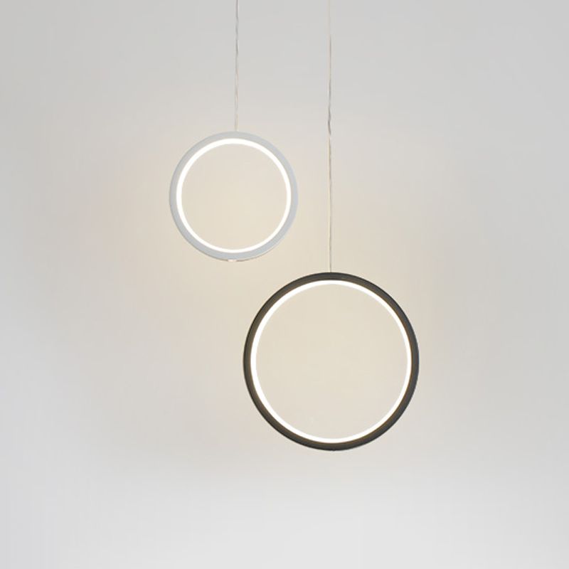 Contemporary Style Circle Shape Pendant Lights Metal Hanging Lamps