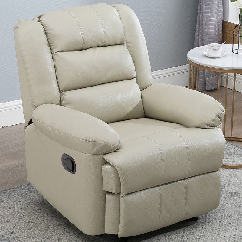 Traditional Recliner Chair Solid Color Standard Recliner with Independent Foot