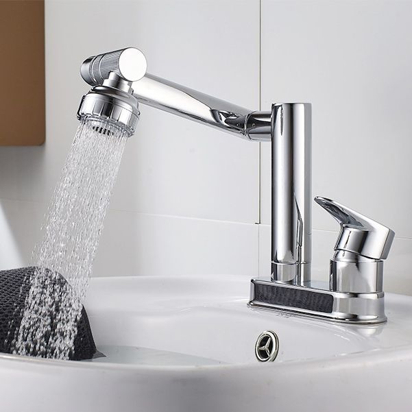 Modern 1-Handle Bathroom Sink Faucet 2 Hole Centerset Lavatory Faucet