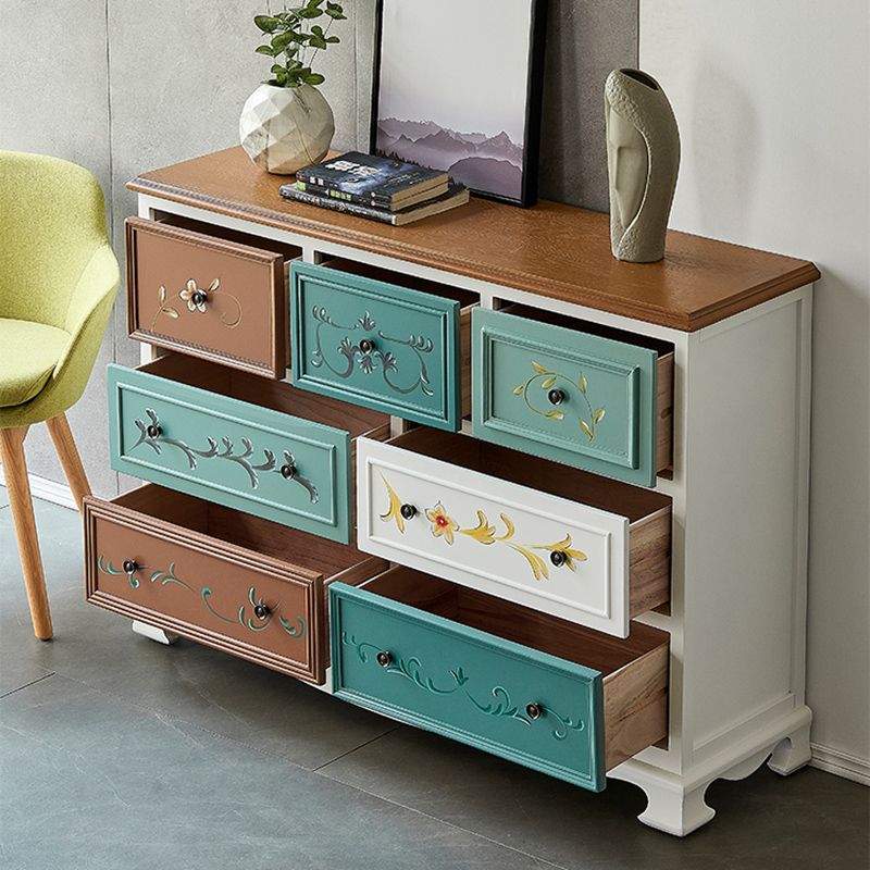 Traditional Style Dresser Bedroom Multi Drawers Solid Wood Storage Chest