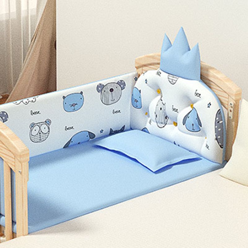 Convertible Modern Baby Crib Pine Arched Crib Nursery Bed with Storage