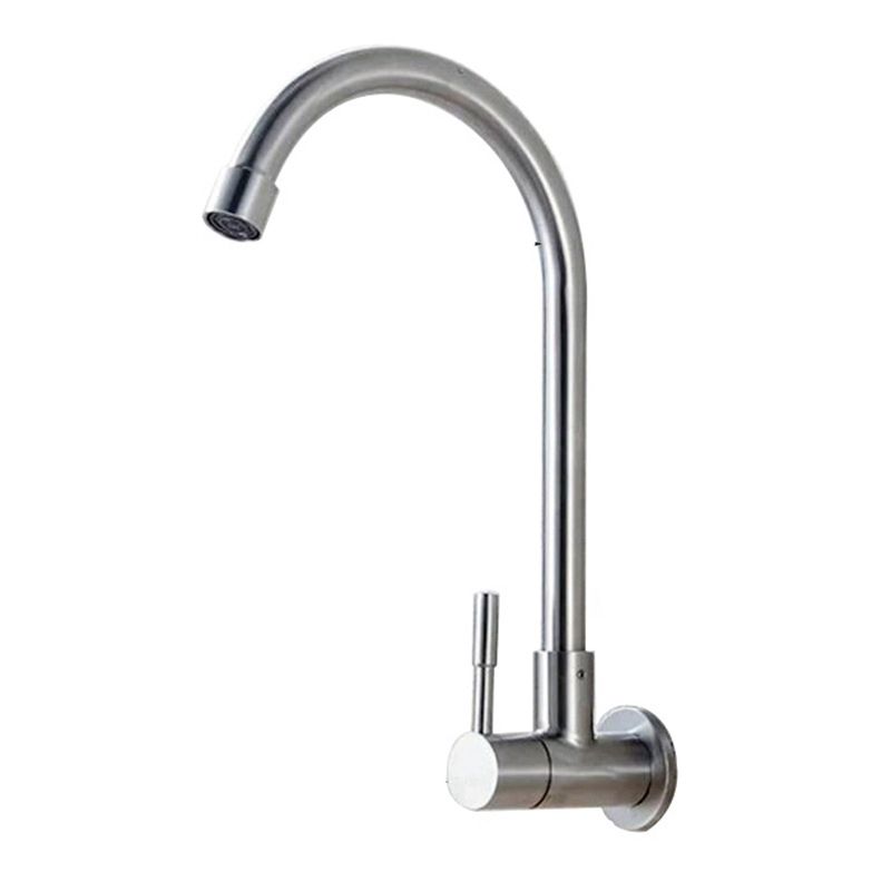 Stainless Steel Kitchen Faucet Single Handle Gooseneck Faucet