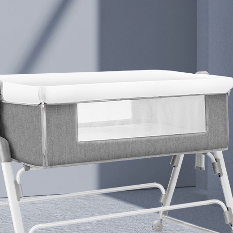 Metal Rocking Newborn Bedside Sleeper Foldable Rectangle  Bedside Crib