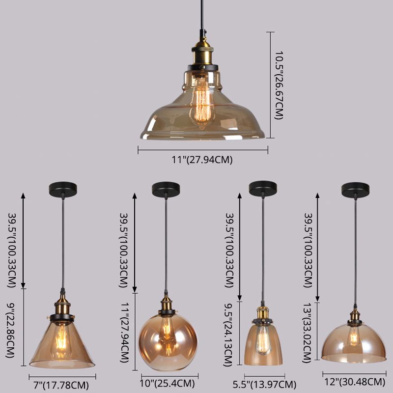 Nuance en verre transparent suspendu au plafond