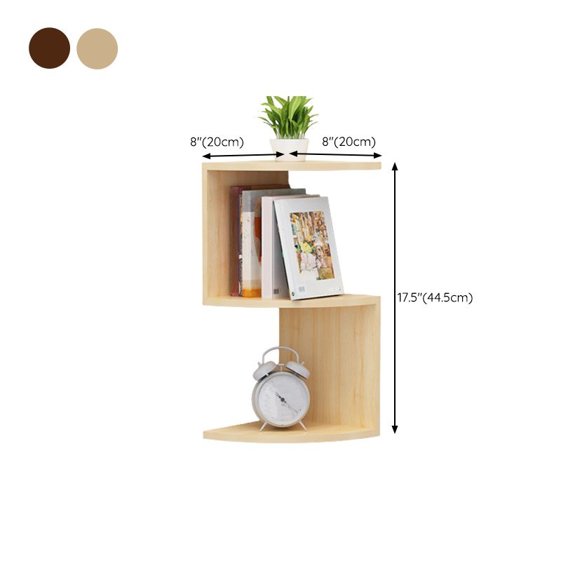 Modern Pine Bookcase Wall Mounted Book Shelf for Living Room