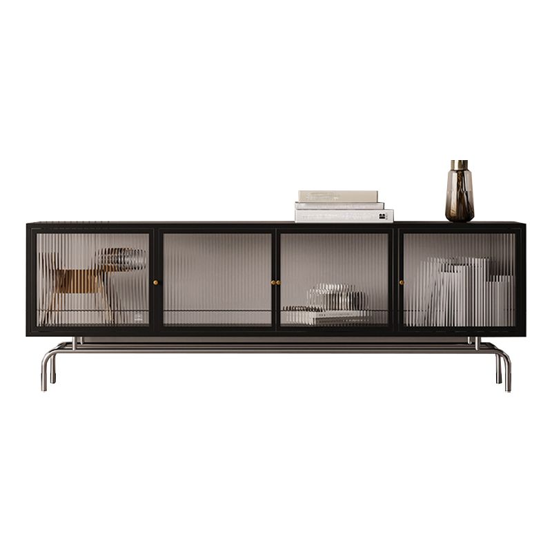 Industrial Metal TV Stand Enclosed Storagee TV Stand Console with Doors