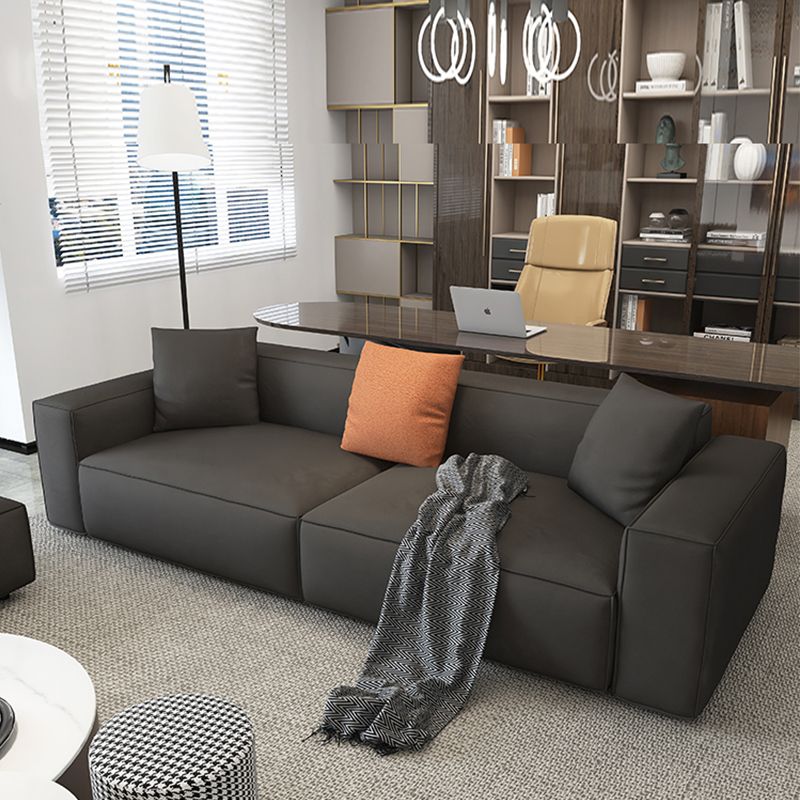 Bracciolo quadrate in lattice imbottito/grigio chiaro grigio scuro/off-bianco/arancione divano