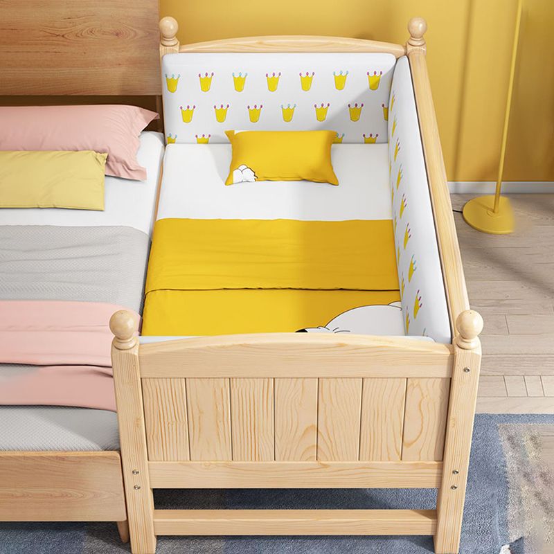 Modern Nursery Crib Solid Wood Nursery Crib Bed with Guardrail