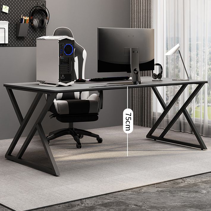 Industrial 29.53" Tall Computer Desk Stone Rectangular Gaming Desk