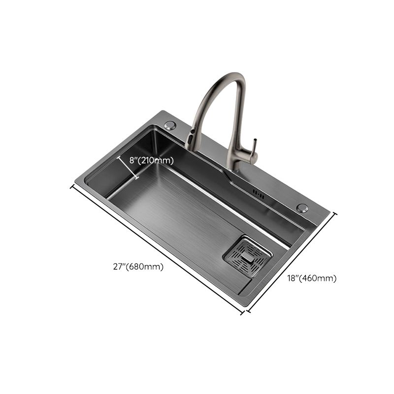 Classic Kitchen Sink Stainless Steel Friction Resistant Kitchen Sink with Faucet