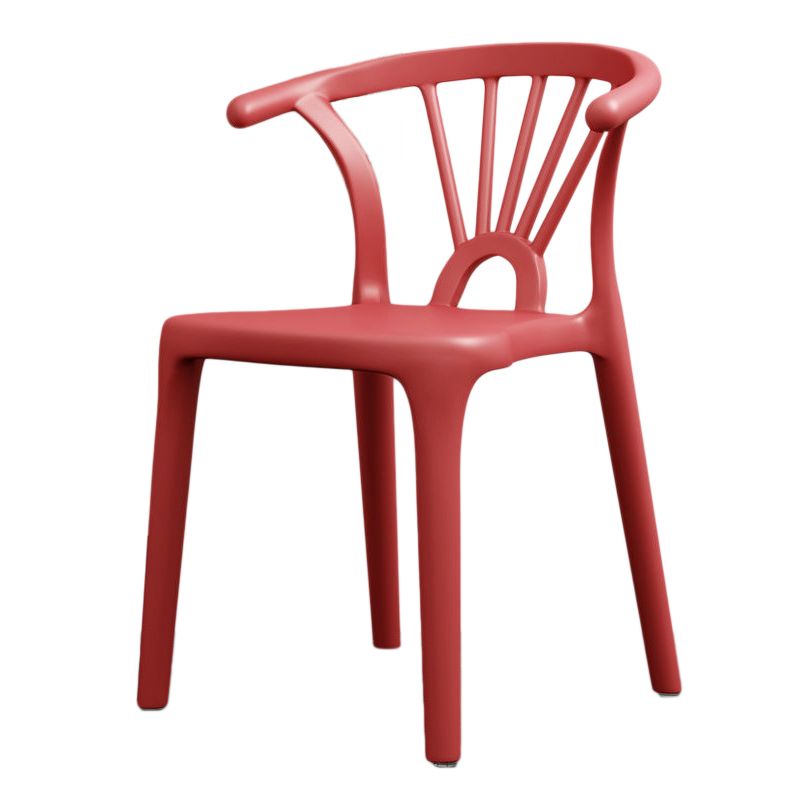 Scandinavian Plastic Side Chair Indoor-Outdoor Windsor Back Chair