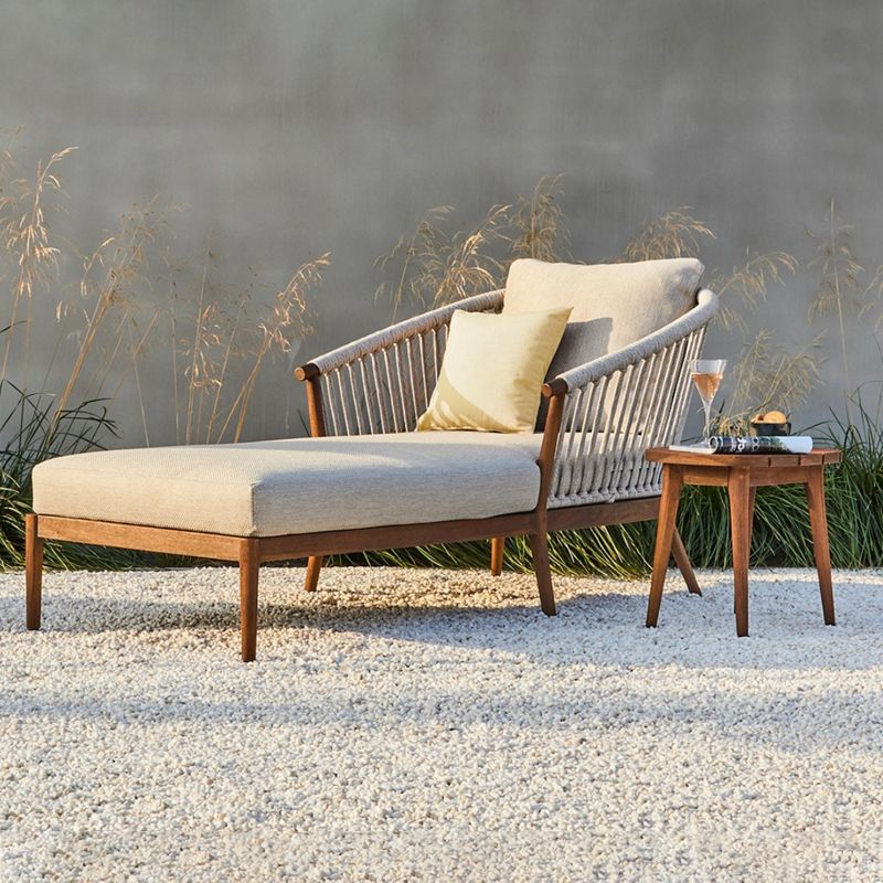 Modern Rattan Outdoor Water Resistant Wood Patio Sofa Patio Sofa