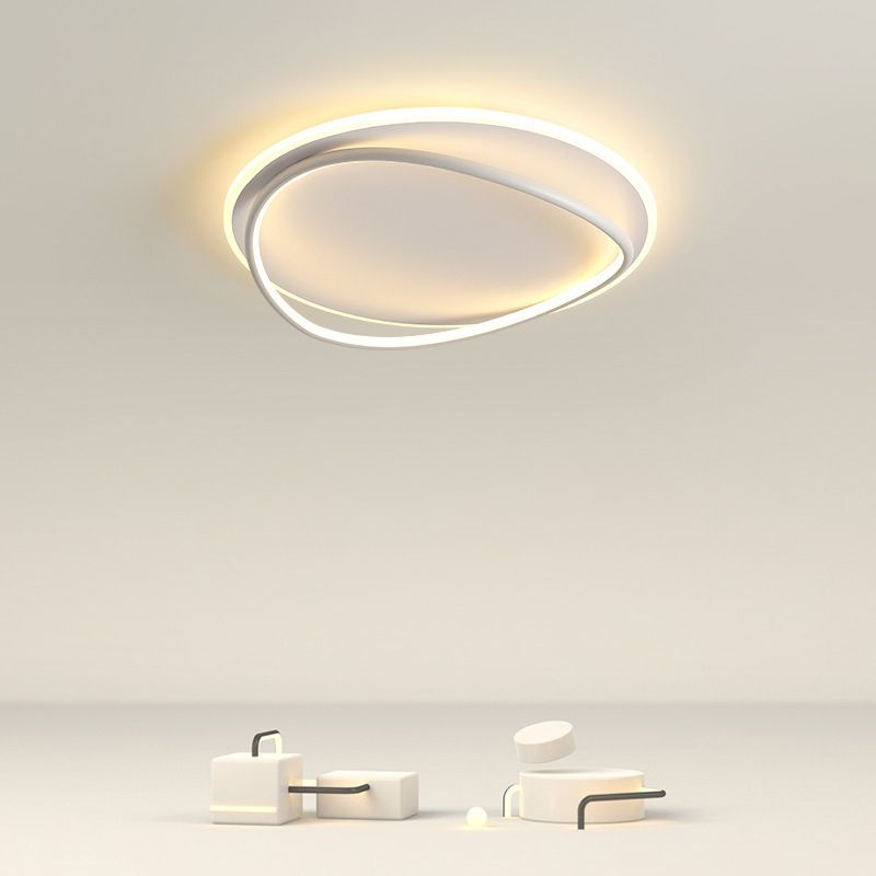 LED Ceiling Light Modern Style Ceiling Mount Light with Silica Gel Shade for Bedroom