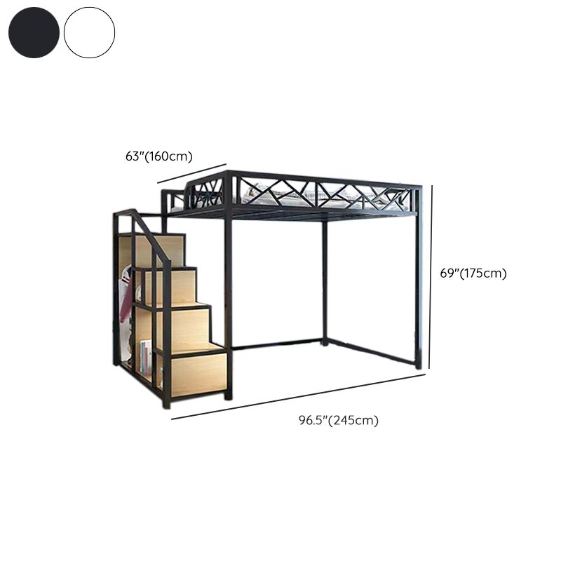 Contemporary No Theme Bunk Bed/Loft Bed in Iron with Guardrails