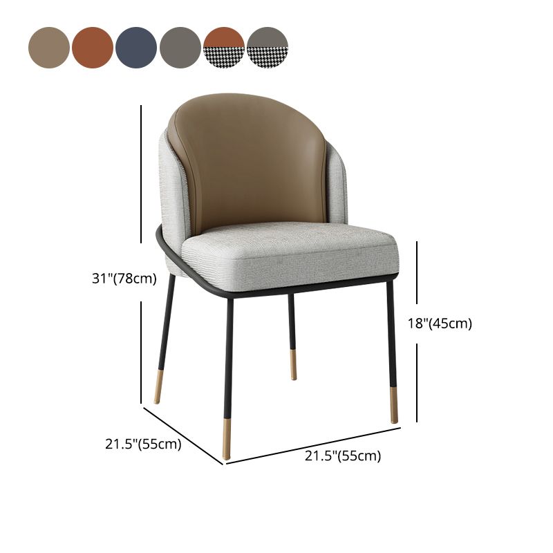 Fabric Dining Side Chair Glam Style Dining Chair for Dining Room