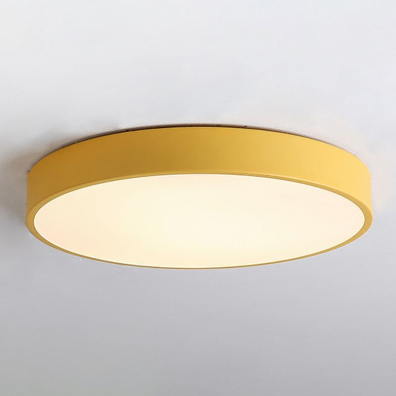 Minimalist Disc Flush Ceiling Light Acrylic Bedroom LED Flush Mount Lighting Fixture