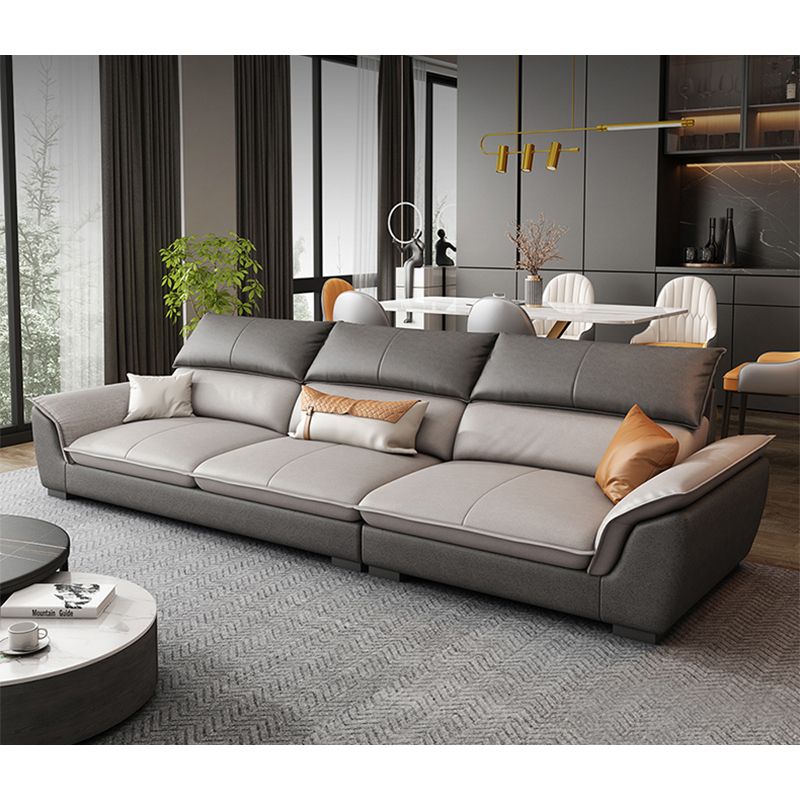 Modern Pillow Top Arm Sectional Sofa 35.43"HCushion Back Sofa