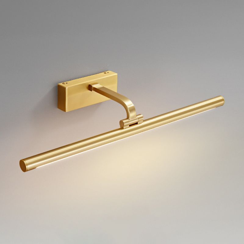 Contemporary Vanity Lights Elongated LED Wall Light Fixtures with Brass for Bathroom