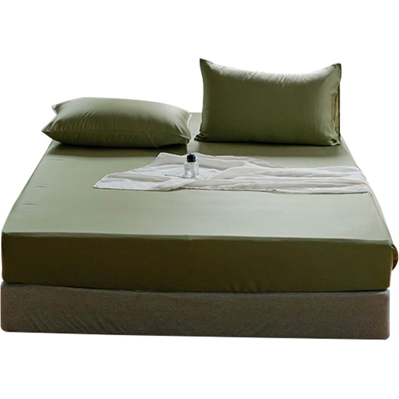 Fade Resistant Sheet Set Solid Color Cotton Breathable Soft Bed Sheets