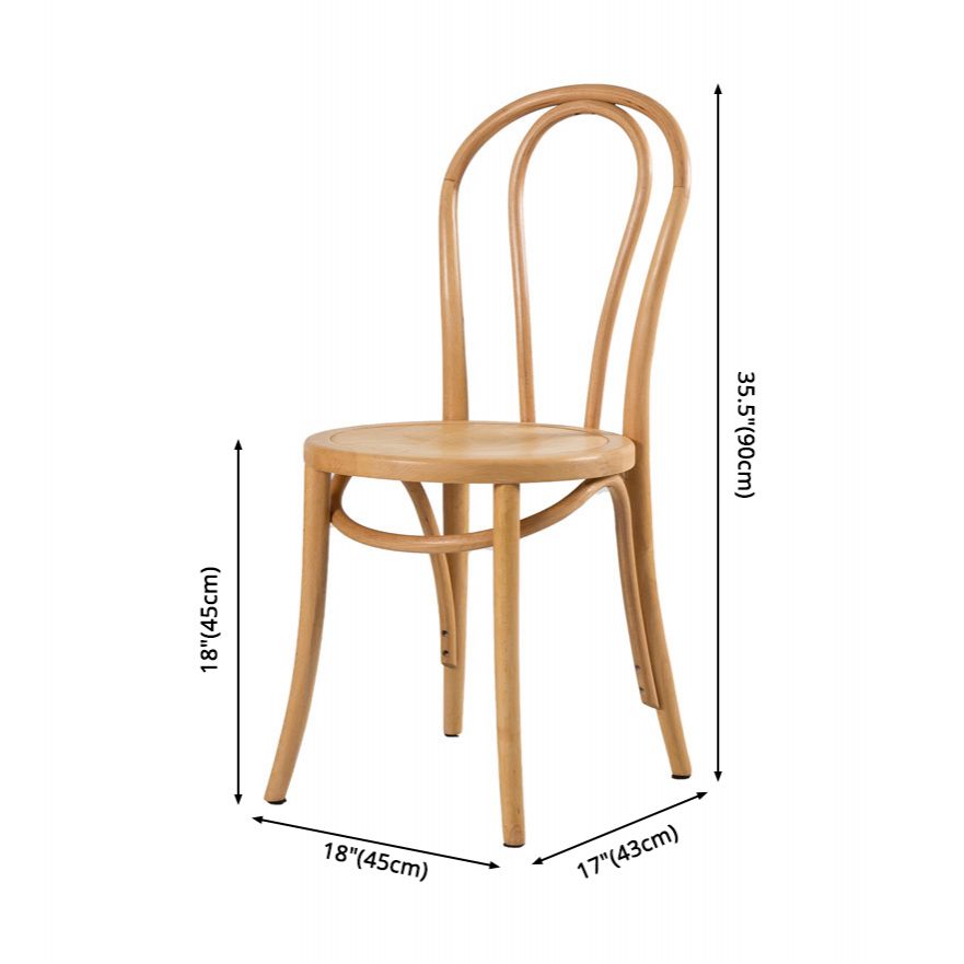 French Modern Style Solid Wood Dining Chairs Set Windsor Back Side Chair