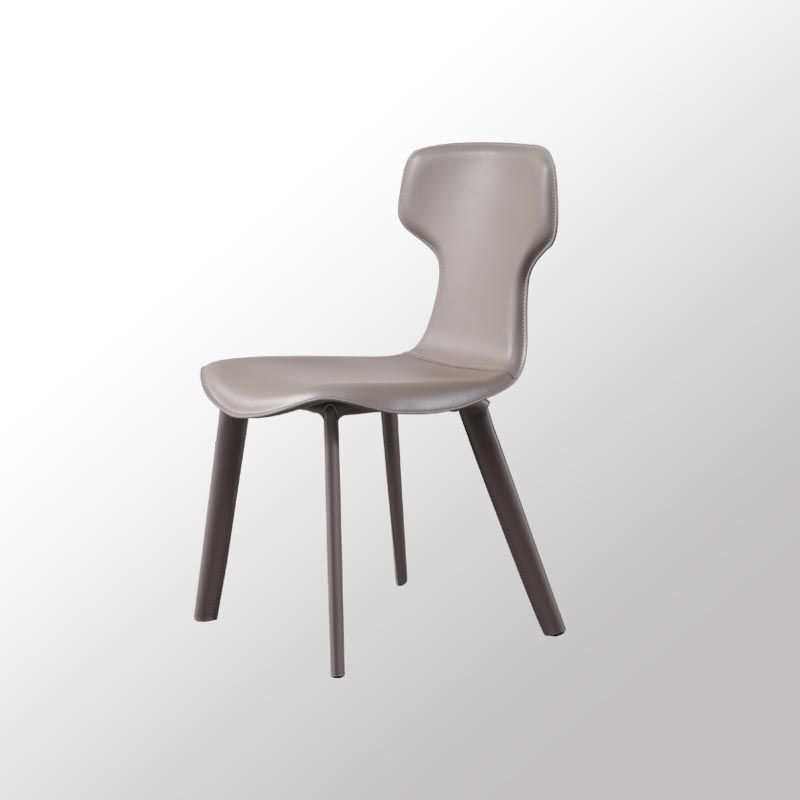 Contemporary Chairs Armless Dining Chair with Metal Legs for Kitchen