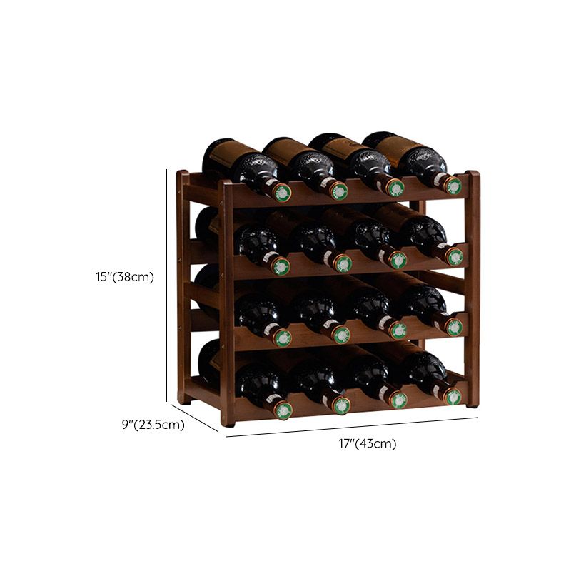 Modern Wine Rack Solid Wood Wine Bottle Rack for Living Room