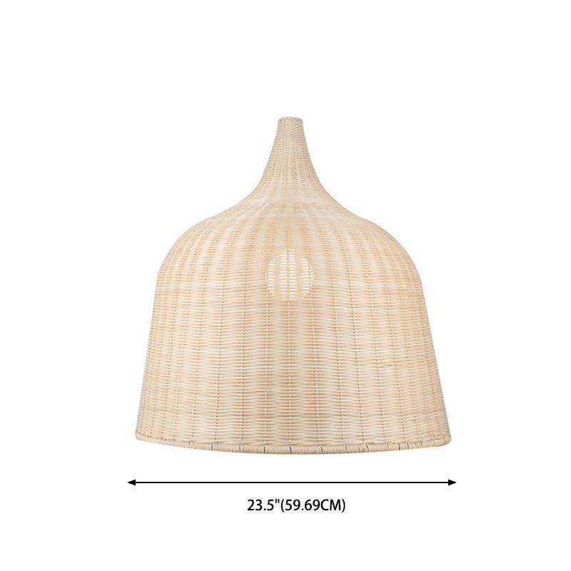 FAGGIORE CLUCHE Cloche Natural Coche Bamboo Lighting Assaling Lampada a 1 luce