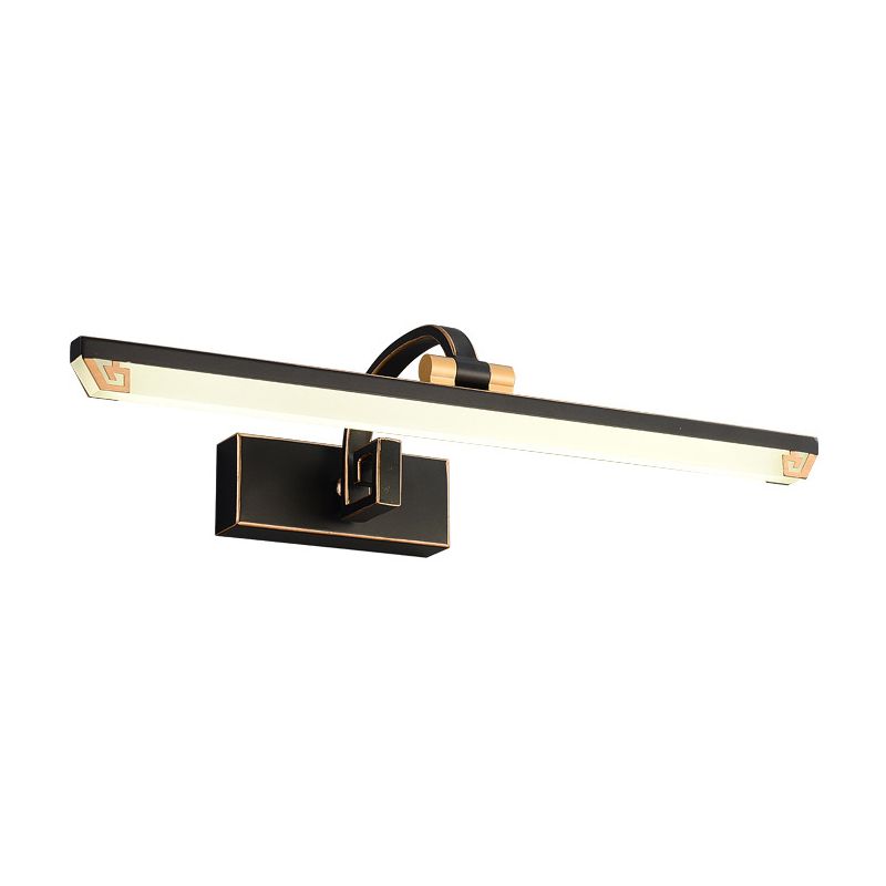 Single Black Finish Modernism Bathroom Vanity Light LED Bath Bar