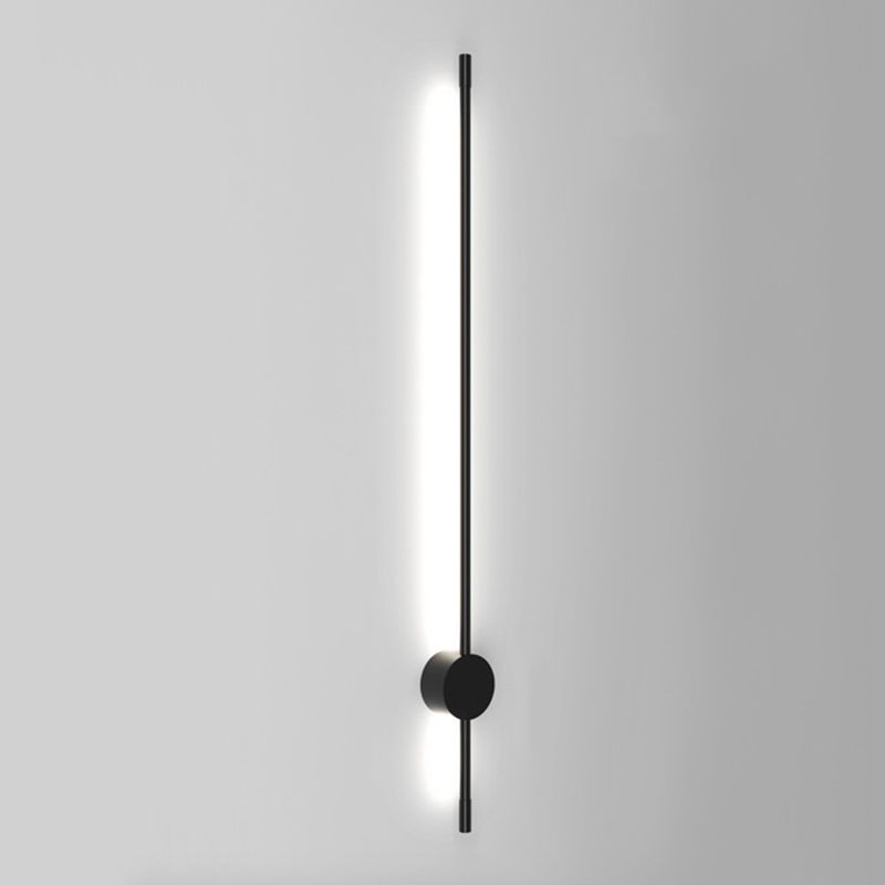 Modern Style Wall Lighting Ideas Linear Shape Sconce Light Fixtures in Black Finish