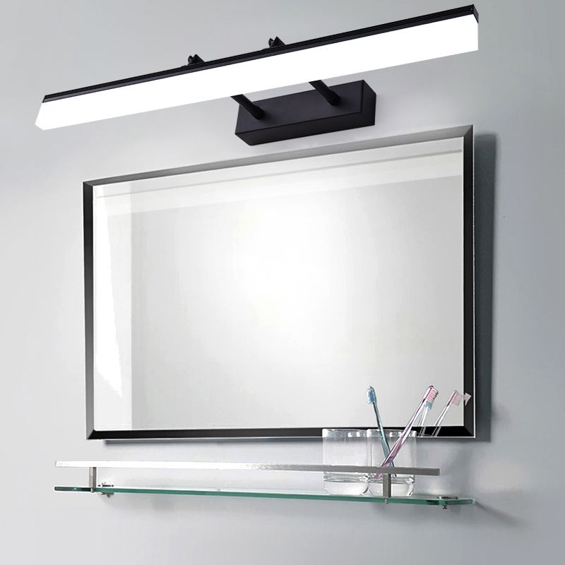 Metal Linear Wall Mount Lighting Modern 1 Light Swing Arm Mirror Wall Mount Light Fixture