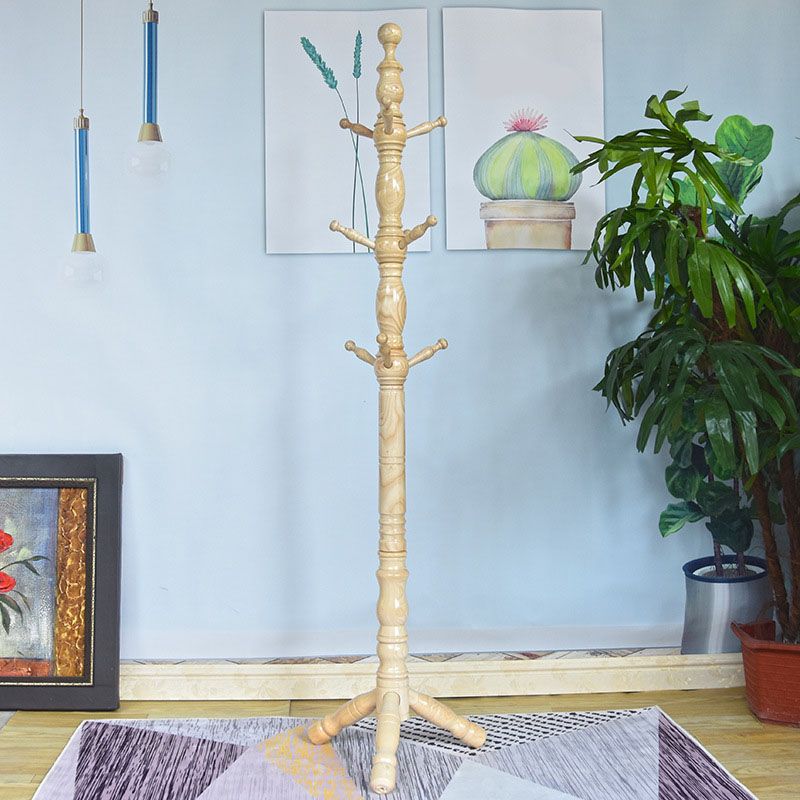 Mid Century Modern Hall Tree Wooden Indoor Hall Tree with Hooks