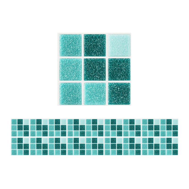 Check Mosaic Tiles Peel Wallpaper Panel PVC Temporary Pastel Color Wall Art for Kitchen