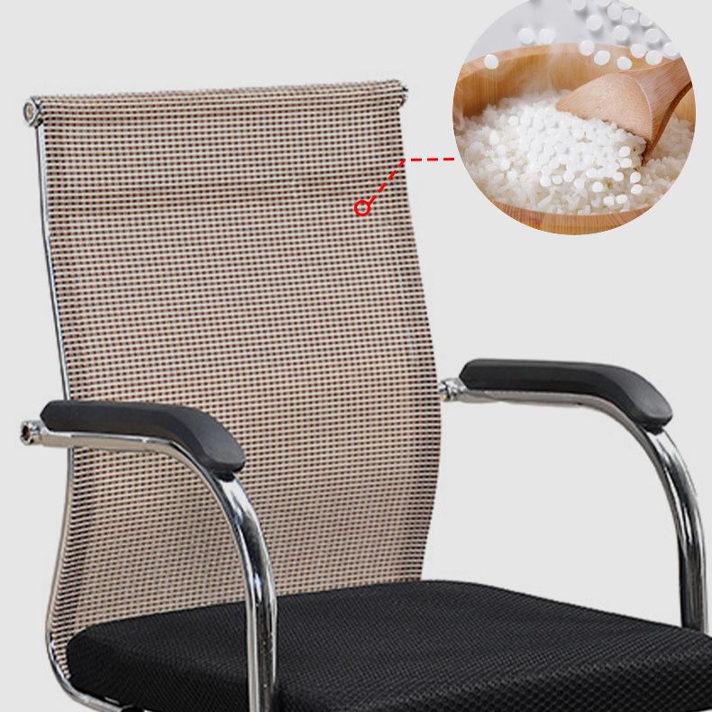 Modern Arms Included Chair with Wheels Mid-Back Mesh Desk Chair