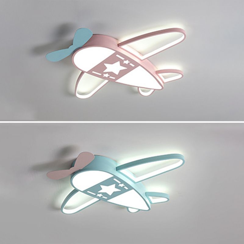 Propeller Piano Bambino Camera LED Flush Montaggio Lampada Acrilico Superficie Soffitto Luce